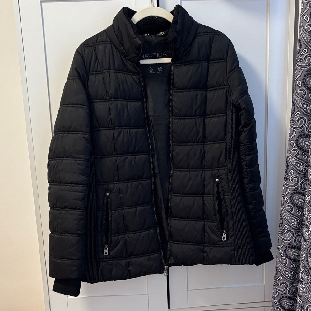 Nautica Women's Quilted Black Puffer Coat